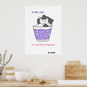 Poster Funny Lazy Chat Sarcastique Humour mème Texte pers (Cuisine)