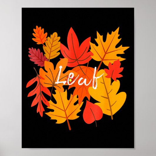 Poster Funny Leaf Blower Fall Couple Halloween Costume Gi (Devant)