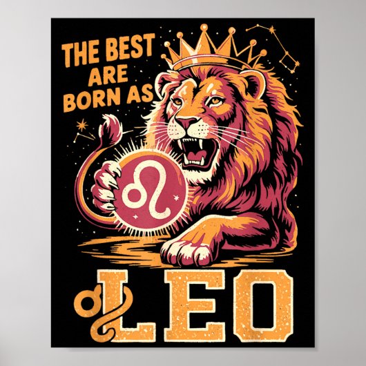 Poster Funny Leo Birthday Quote Astrology Horoscope Gift  (Devant)