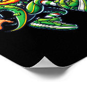 Poster Funny Leprechaun Dunking Sketll Boys Kid St Patric (Coin)