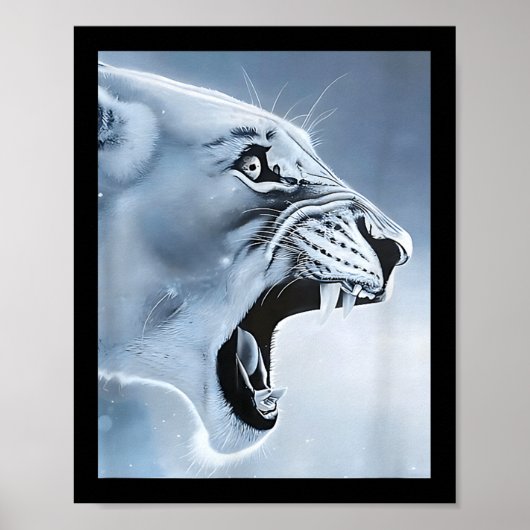 Poster Funny Lion Singe Mème Ragebait Mème Brainrot Gen (Devant)