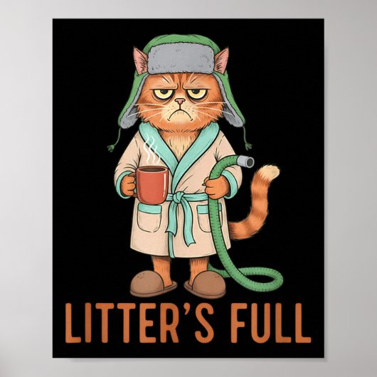 Poster Funny Litter’s Full Cat Parody Litter’s Full Funny (Devant)