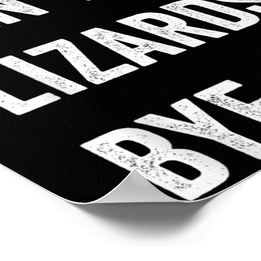 Poster Funny Lizard Désolé Can't Lizards Bye Reptile Pet  (Coin)