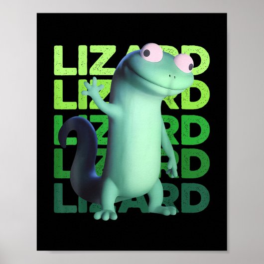 Poster Funny Lizard mème Animal Femmes Hommes (Devant)