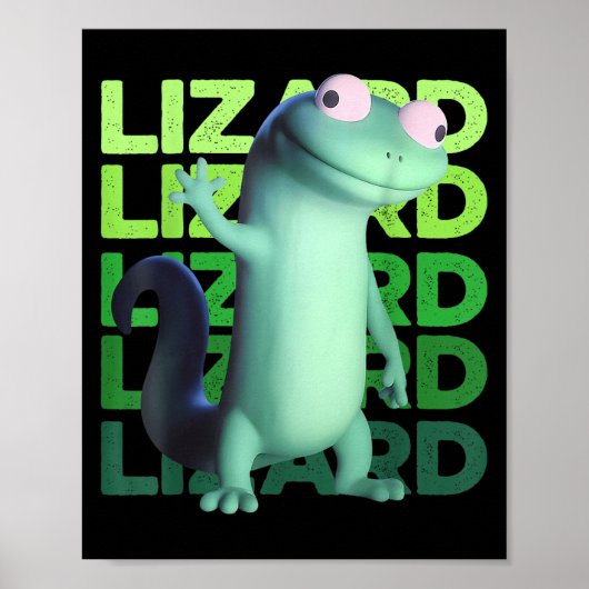 Poster Funny Lizard mème Animal Femmes Hommes (Devant)