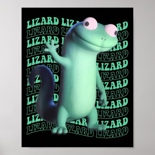 Poster Funny Lizard mème Animal Femmes Hommes _2 (Devant)