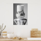 Poster Funny Lizard Toilet Paper Roll Bathroom Print (Cuisine)