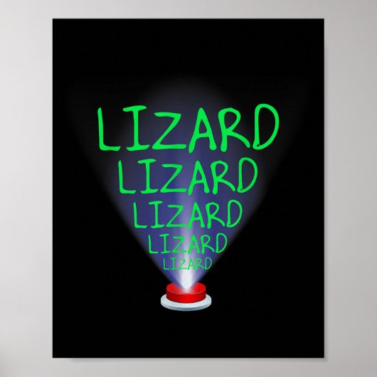 Poster Funny Lizard Trending Meme (Devant)
