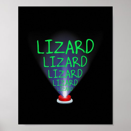 Poster Funny Lizard Trending Meme (Devant)