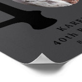 Poster Funny Look Whos 40 Stylish 40th Birthday  (Coin)