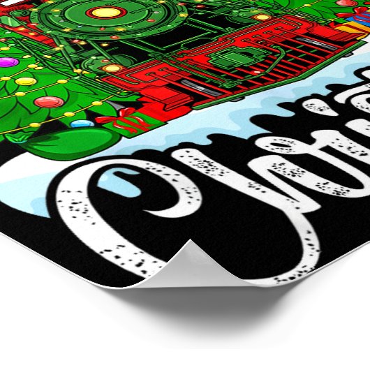 Poster Funny Lover Xmas Lighting Santa Train Christmas (Coin)