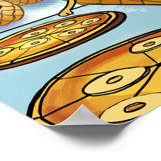 Poster Funny LTCartoons Pineapple Pizza Comic (Coin)