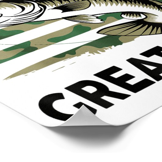 Poster Funny Make Fishing Great Again Camo B Fish America (Coin)