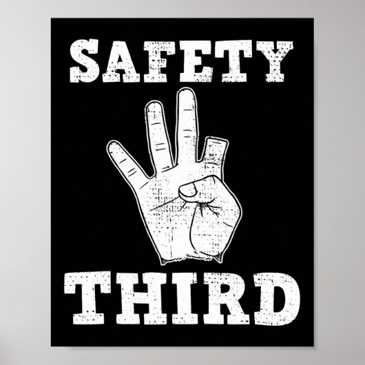 Poster Funny Manquant de la sécurité des doigts Troisième (Devant)