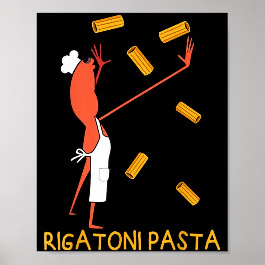 Poster Funny Marcus The Worm Rigatoni Pasta (Devant)