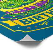 Poster Funny Mardi Gras Birthday Y’all Cake Carnival Cele (Coin)