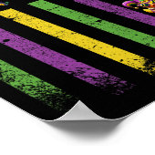 Poster Funny Mardi Gras Canards Drapeaux Usa Perles Drape (Coin)