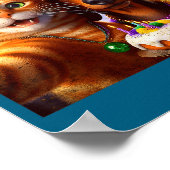 Poster Funny Mardi Gras Cat Dachshund Selfie Squad  (Coin)