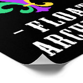 Poster Funny Mardi Gras Float Architecte Fleur De Lis (Coin)