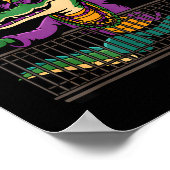 Poster Funny Mardi Gras Gator New Orleans Party Squad Bea (Coin)