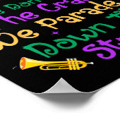 Poster Funny Mardi Gras On ne cache pas Crazy Parade Stre (Coin)