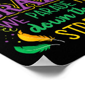 Poster Funny Mardi Gras On ne cache pas Crazy Parade Stre (Coin)