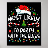 Poster Funny Matching Christmas Most Likely To Party With (Devant)
