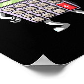 Poster Funny Math Algebra Calculator Joke (Coin)