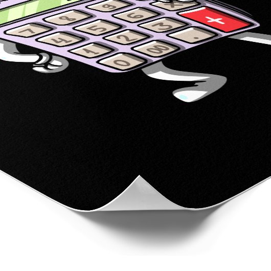 Poster Funny Math Algebra Calculator Joke (Coin)