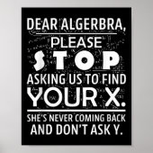 Poster Funny Math For Math Lovers Nerd Nerdy Hilarious De (Devant)