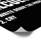 Poster Funny Math How To Do Calculus Funny Algebra  (Coin)