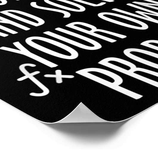 Poster Funny Math Quote For Girls Boys Teens Men Women De (Coin)