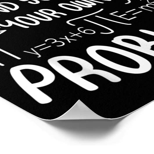 Poster Funny Math Quote For Girls Boys Teens Men Women De (Coin)