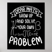 Poster Funny Math Quote For Girls Boys Teens Men Women De (Devant)
