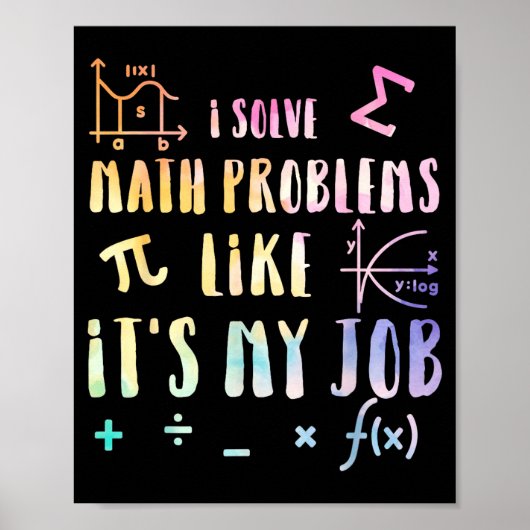 Poster Funny Math Quote For Teacher Student Stem Geek Gif (Devant)