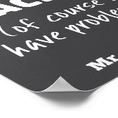 Poster Funny Math Teacher Humor Pun Quote D (Coin)