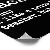 Poster Funny Math Teacher, Like A Normal Teacher But Cool (Coin)