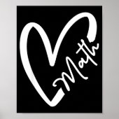 Poster Funny Mathematician Teacher Kids Physicist I Love (Devant)