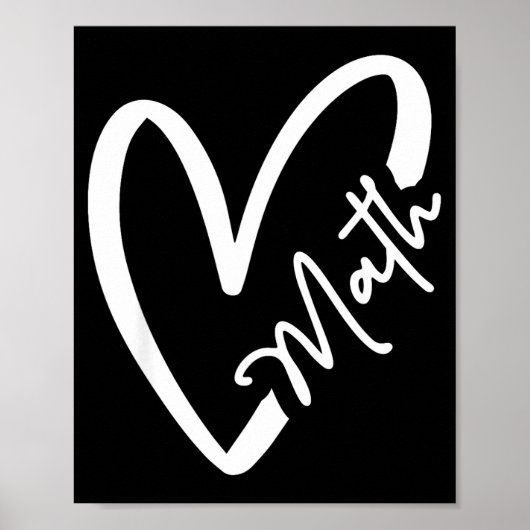 Poster Funny Mathematician Teacher Kids Physicist I Love  (Devant)