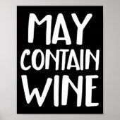 Poster Funny May Contain Wine  (Devant)