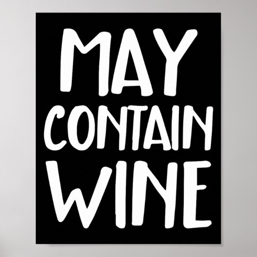 Poster Funny May Contain Wine  (Devant)
