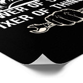 Poster Funny Mechanic Quote Knower Of Stuff Fixer Of Thin (Coin)