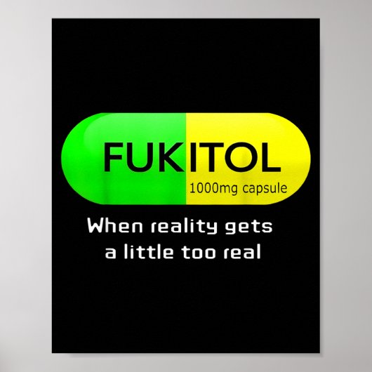 Poster Funny Medication Gooditol Capsule Pharmacy Humor (Devant)