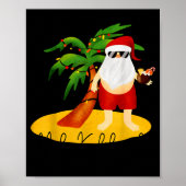 Poster Funny Mele Kalikimaka Aloha Christmas Hawaiian San (Devant)