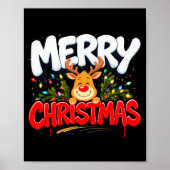 Poster Funny Merry Christmas Reindeer Xmas Family Men &am (Devant)