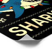 Poster Funny Merry Sharkmas Christmas Shark Humor  (Coin)