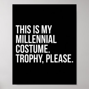Poster Funny Millennial Costume Concours Halloween Chemis