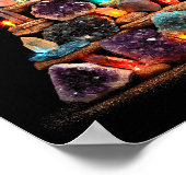 Poster Funny Minerals Christmas Tree Graphic Crystals (Coin)