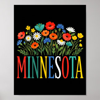 Poster Funny minnesota floral vacation group matching