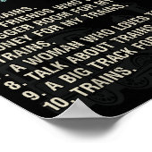 Poster Funny Model Railroad Conductor Train Lover Locomot (Coin)